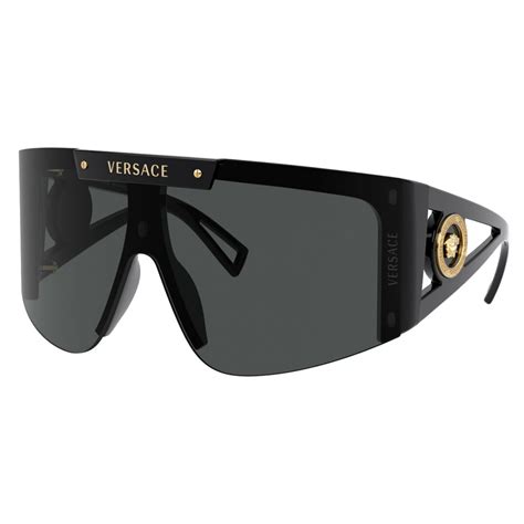 versace black frame sunglasses|oversized versace sunglasses women.